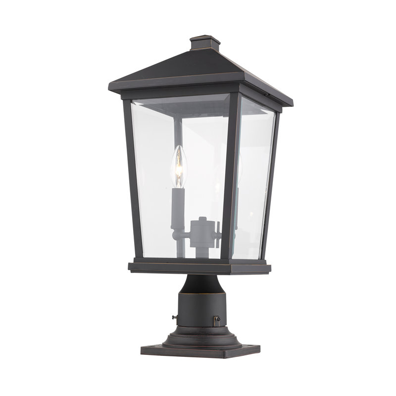 Bourke Transparent Pier Mount Light, Oil Rubbed Bronze