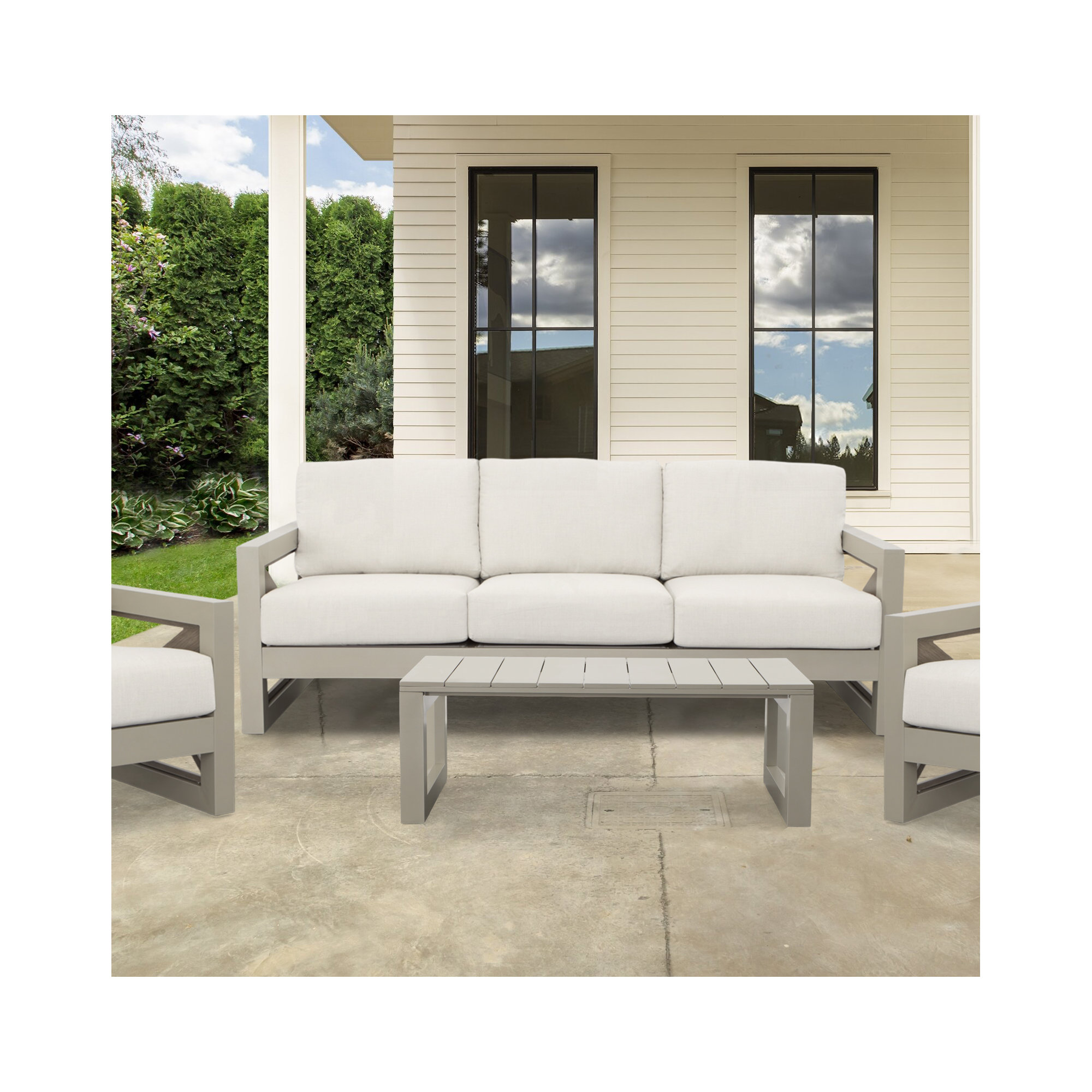 Calypso 47'' Metal Outdoor Coffee Table