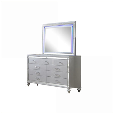 Ensemble de mobilier de chambre à coucher, 5 pièces en velours gris anthracite très grand format, foyer à DEL USB Bluetooth, pour chambre à coucher principale | Bois | Lits de fantaisie
