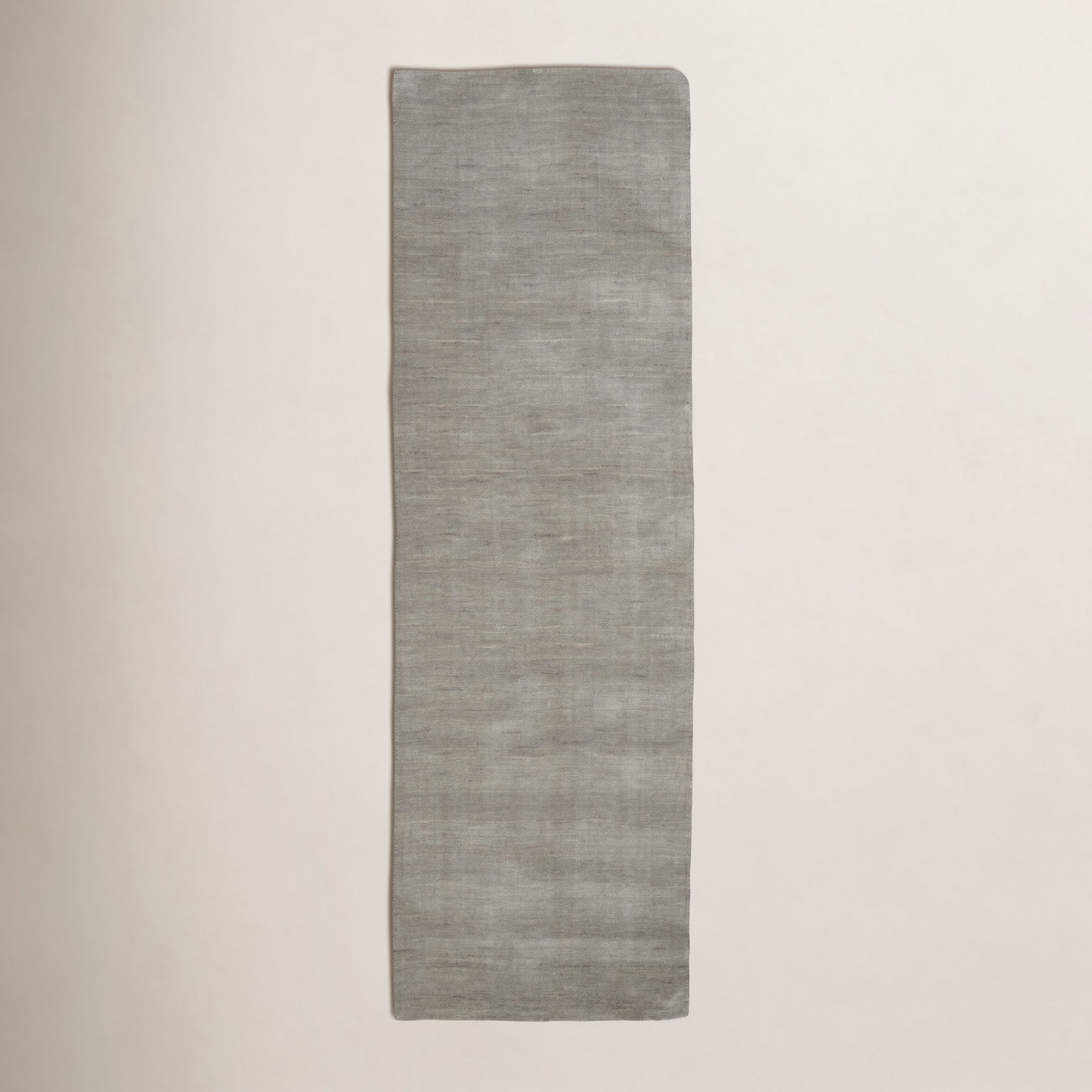 Kaden Warm Gray Hand-Woven Wool Rug, Runner 2'6" x 8'