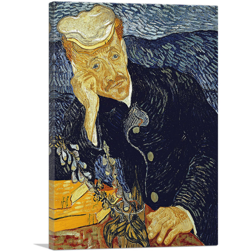 Portrait du Dr Gachet 1890 - impression, H 26 po x l 18 po x 1,5 po