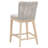 Counter Stool With Mesh Design Rope Backrest