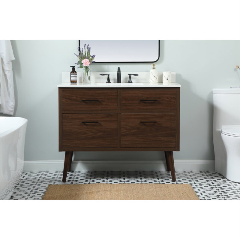 Ensemble de meuble-lavabo simple 42 po Steinfeldt, Noyer