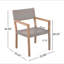 Ensemble de 2 chaises de salle à manger d'extérieur, structure en bois d'acacia teck clair et osier PE brun clair, idéal pour les patios et les jardins
