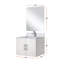 Meuble-lavabo simple.  Ensemble de comptoir, miroir et robinet en marbre de Carrare