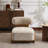 Rheia Mid-Century Modern Bouclé Accent Chair With Solid Rubberwood Base-119626036