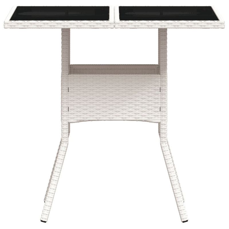 Anistin Square Glass Outdoor Dining Table - 80 cm W 80 cm D