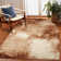 Abstract Machine Woven Polypropylene Area Rug in Orange
