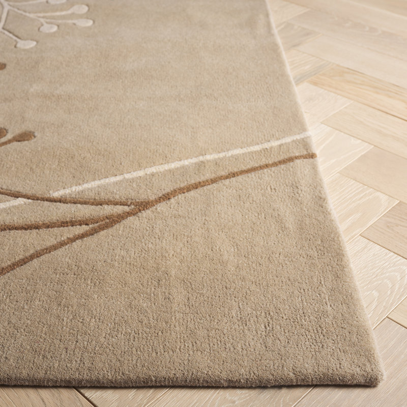 Tapis floral en laine touffeté à la main Soho, Rectangle 9 pi 6 po x 13 pi 6 po