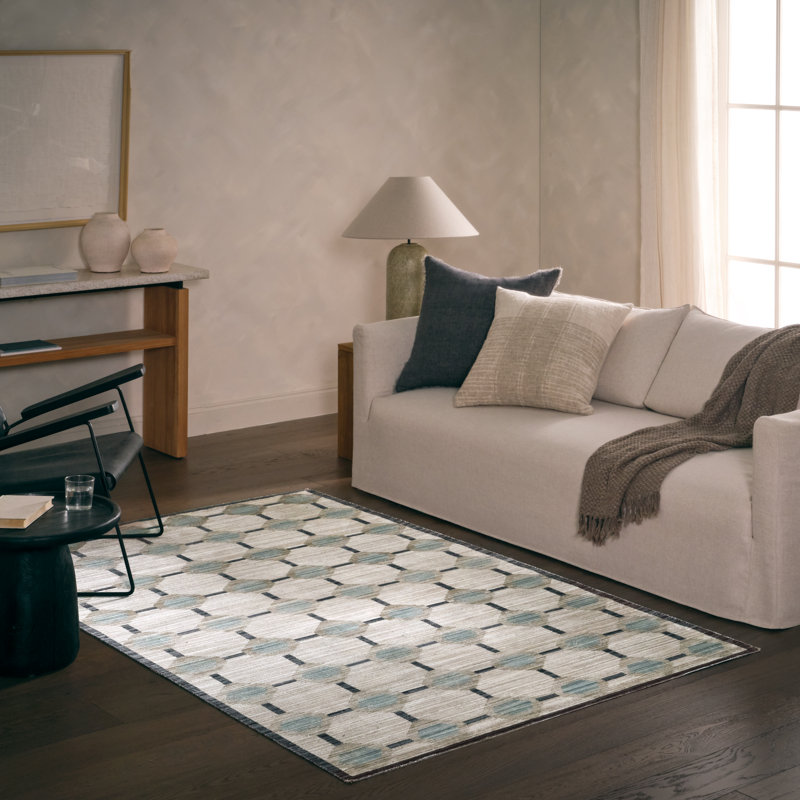 Jaipur Living Alaric Power Loomed Modern/Contemporary Blue/Gray Area Rug (8'6inX11'6in), Rectangle 8'6" x 11'6"