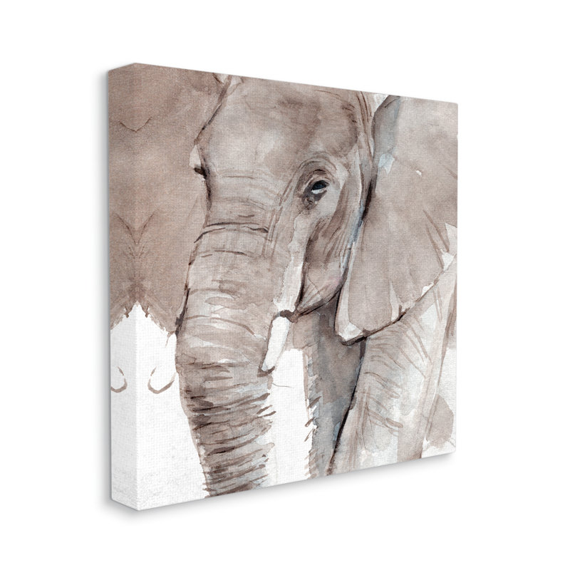 «9_Elephant Trunk Animal Portrait Grey Wrinkles Small Husks» par Art, Toile tendue, H 30 po x l 30 po