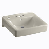 Soho Ceramic 20" Wall Mount Bathroom Sink with Overflow