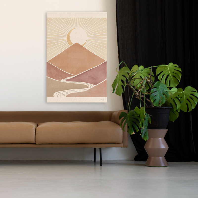 Paysage Mid-Century moderne et bohémien Mid-Century II, H 48 po x l 32 po