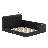 Upholstered Platform Bed With Reading Lights-1116596381