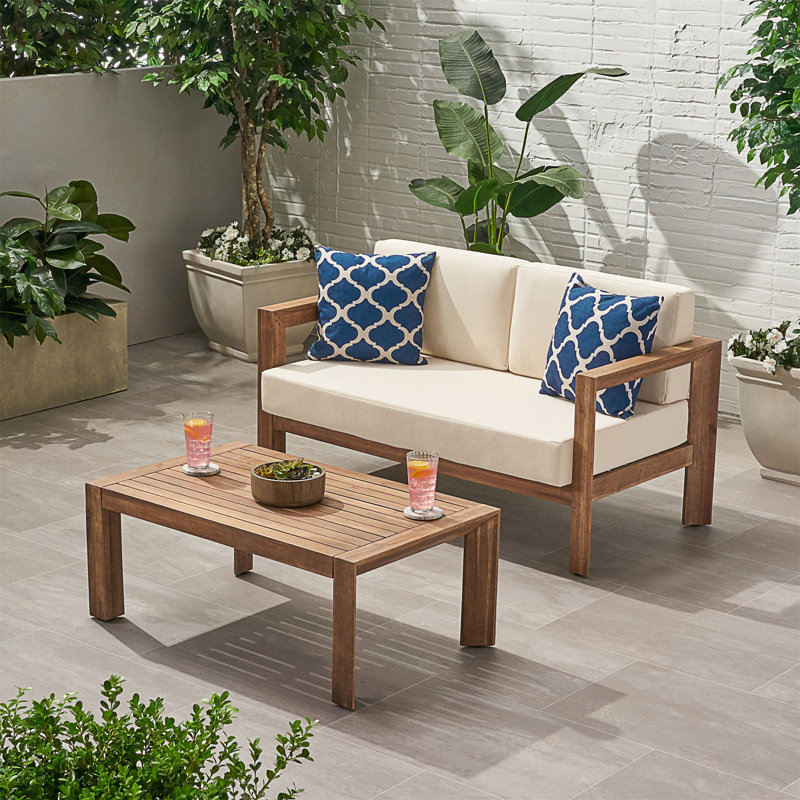 GENSER LOVESEAT & COFFEE TABLE