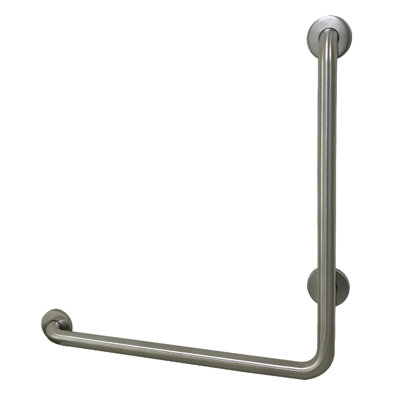 Kingston Brass Made To Match 24-Inch X 24-Inch L-Shaped Grab Bar, 1-1/4 Inch O.D, Left Hand