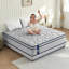 Matelas hybride moyen 10/12/14 avec mousse viscoélastique gélifiée et ressorts ensachés, isolement de mouvement et support de bord, certifié Certipur-US-1548254046-1548254034