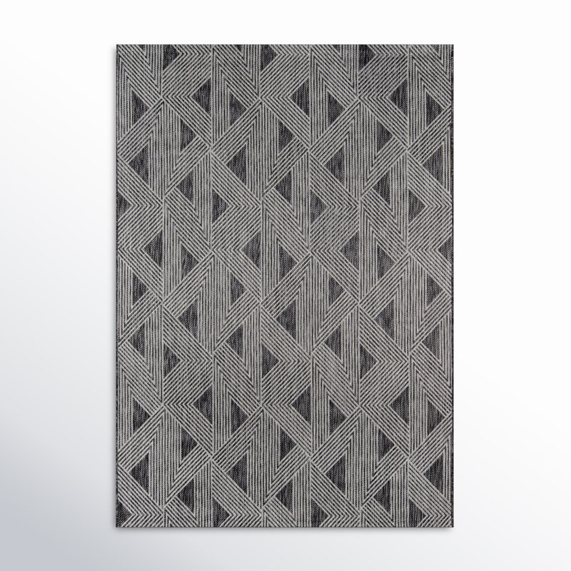 Nysa Geometric Indoor / Outdoor Rug, Rectangle 5'3" x 7'6"