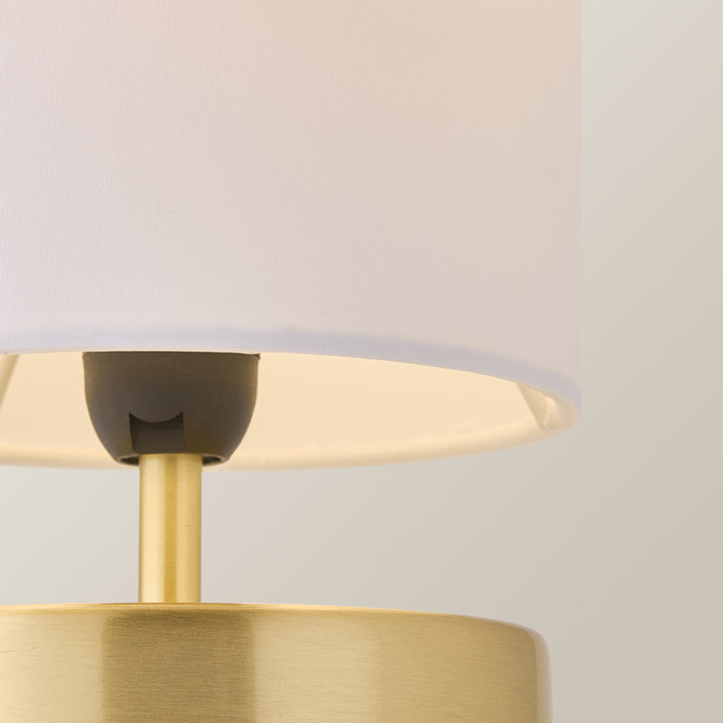 Romica Metal Table Lamp, Brushed Gold, Yes, White