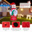 8FT Lighted Inflatable Snowman Globe Scene Decor