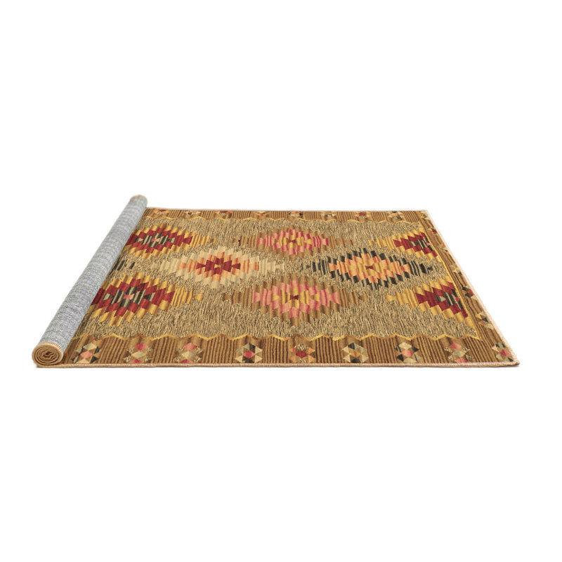 Washable Geometric Indoor Rug, Square 7'