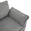 Fauteuil rembourré moelleux avec coussin double couche et poches de rangement latérales-779702557