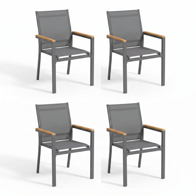 Chaise de patio en aluminium toutes saisons