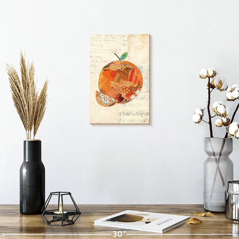 Yarlin Orange Patterns, 12" H x 8" W