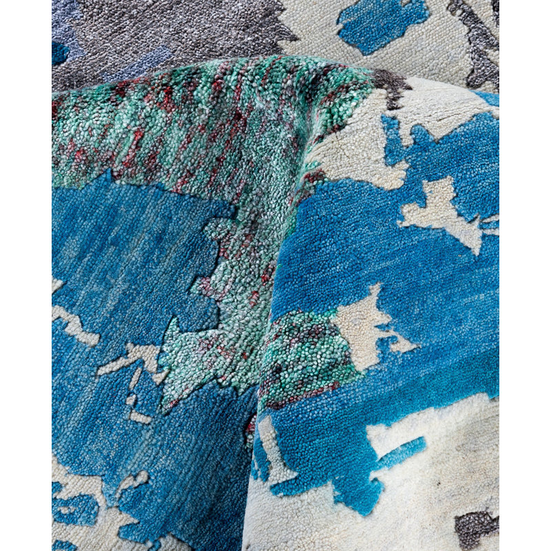 Overdyed One-of-a-Kind Rectangle 8'2" X 9'10" Hand Knotted Area Rug
