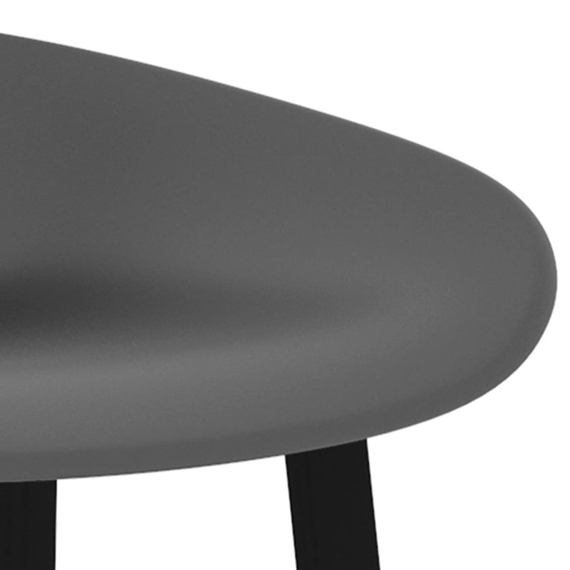 Barker 4 - Person Dining Set, Black, Grey/Black