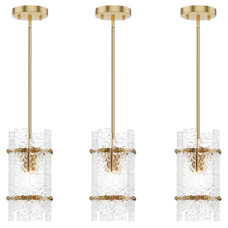 Luminaire suspendu réglable en cristal doré, luminaire de lustre, 3