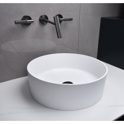 15" Circular Bathroom Sink Vessel Sink