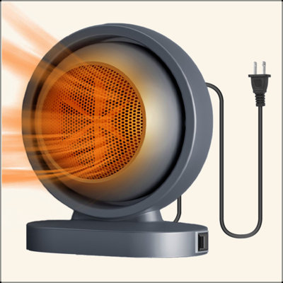 Chaufferette 300W avec angle d'inclinaison 30º Chauffe-eau électrique portatif 3S à chauffage rapide pour une utilisation à l'intérieur avec protection contre la surchauffe