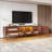 TV Stand with Solid Wood Legs, 80" TVs Stable support, multi-functional design