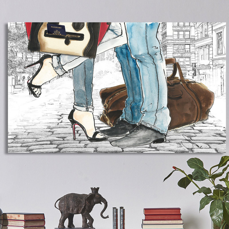 « week rendezvous », impression sur toile, H 24 po x l 40 po x P 1,5 po, Toile tendue, Pas de tapis