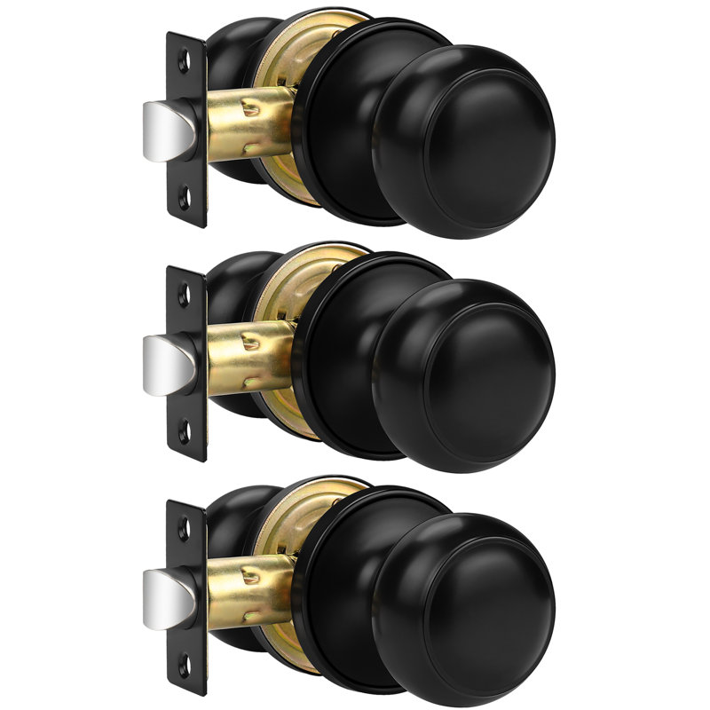 Passage (Hall & Closet) Door Knob, Black
