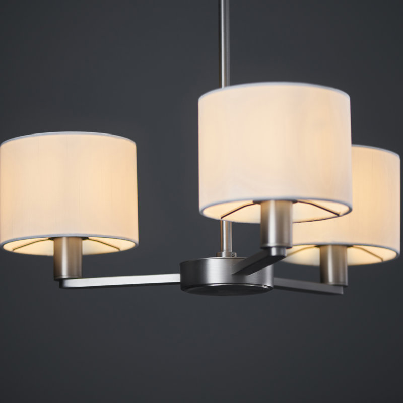 Katrina 3 - Light Shaded Chandelier, Matt Nickel