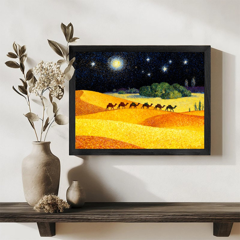 Impression sur toile encadrée noire, impression d'art impermanace, H 11 po x l 9 po