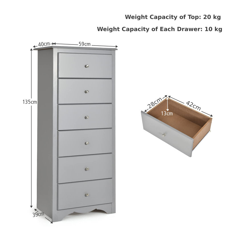 Barend 59cm W 6 - Drawer Chest of Drawers