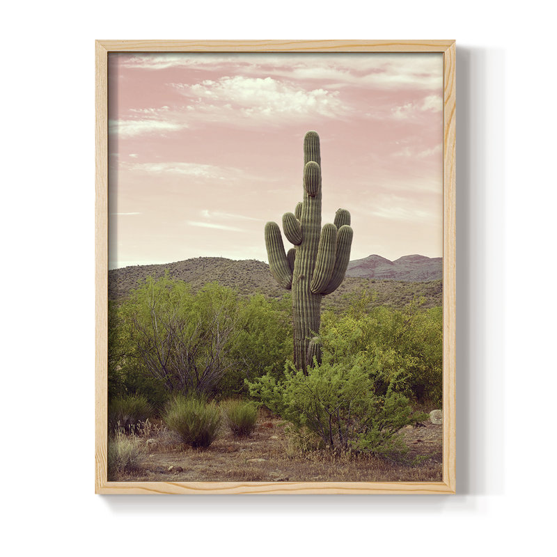 Arizona Desert, reproduction encadrée - bois massif, H 21 po x l 17 po