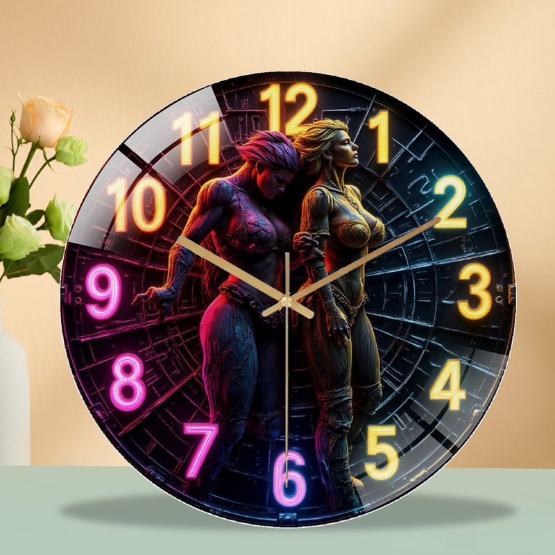 Horloge murale en verre Neon