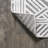 Raphael High-Low Pile Art Deco Geometric White/Black Indoor/Outdoor Rug-384503904