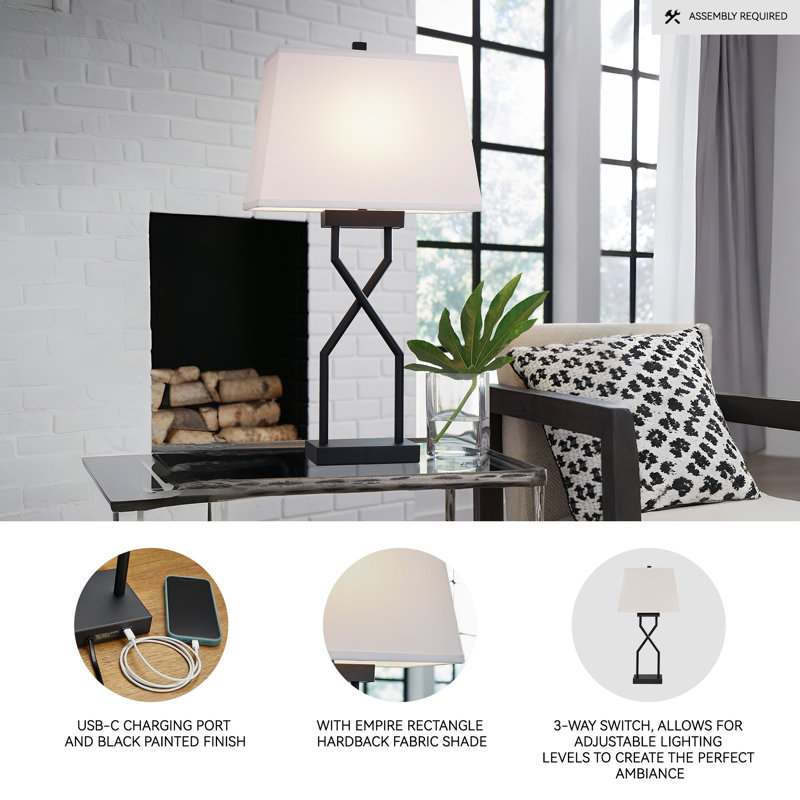 Lampe de table en métal Shondrea