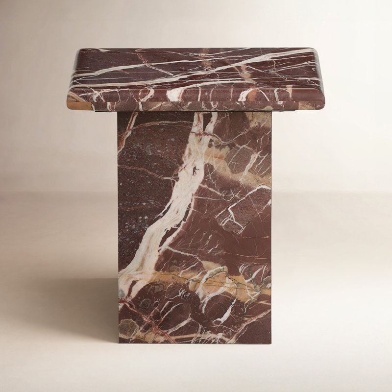 Arum Marble End Table, Meriot Marble
