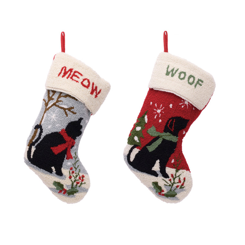 Ensemble de bas de Noël pour chien et chat 2 pièces