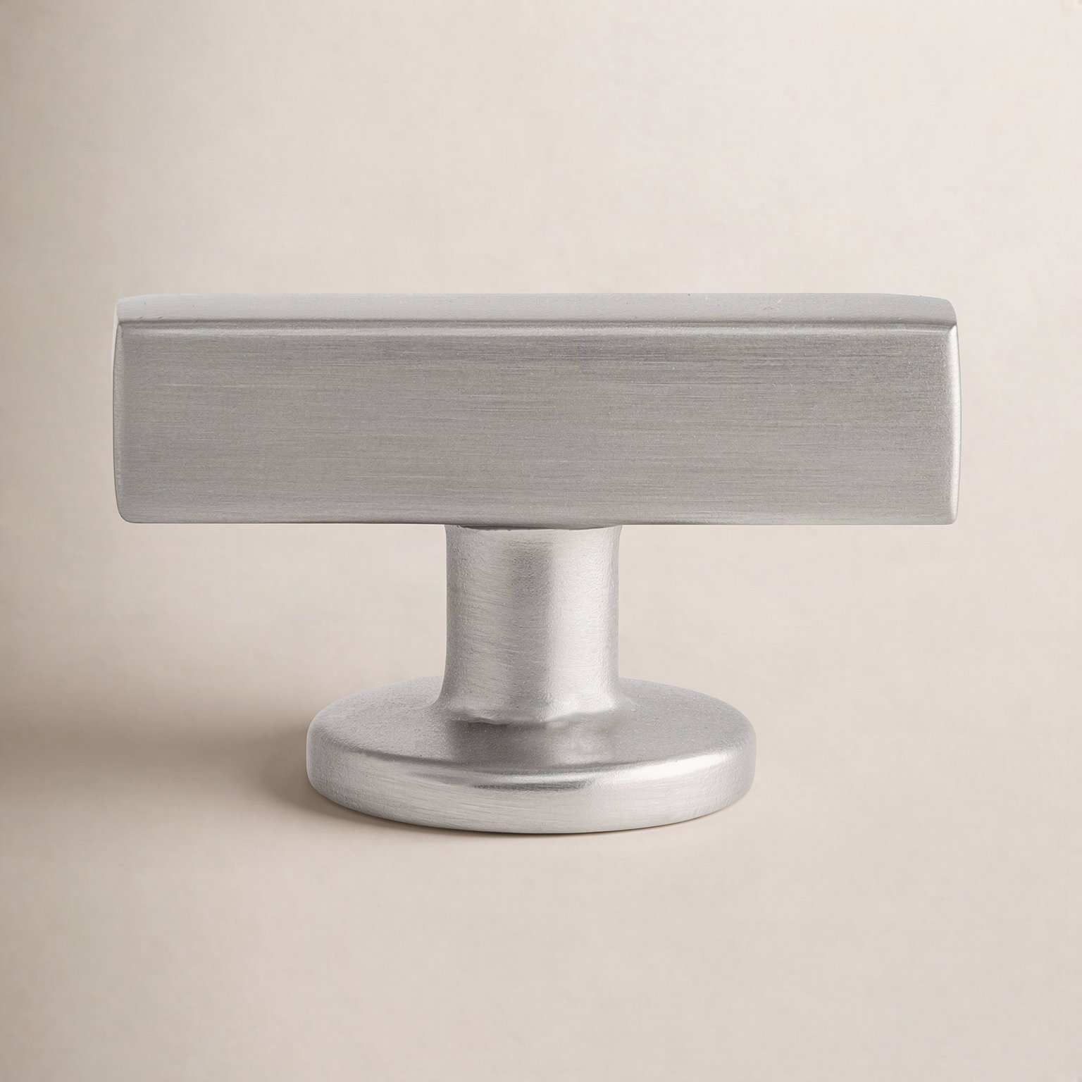 Flynn Bar T-Cabinet Knob, Satin Nickel
