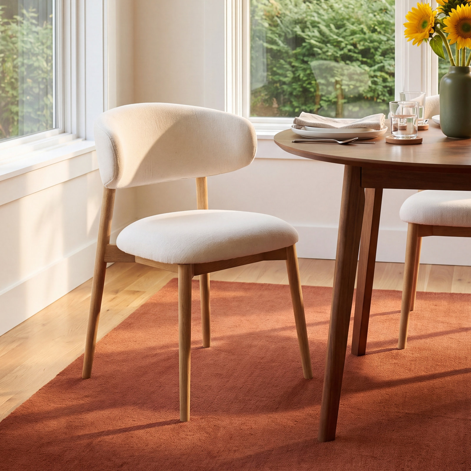 Kel Linen Dining Chair, Savile Flax