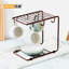 Hanging Cup Rack And Drain Tray - Space-Saving Design For Mug And Glass Storage