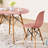 5 Piece Round Dining Table  Set for 4, 35.5" Kitchen Table with Chairs, Pink-32835133-32835210-19293705