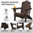 Kahn Folding Adirondack Chair with Cup Holder-903659711